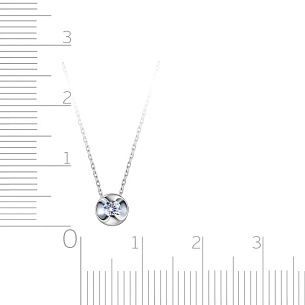 Колье из белого золота с бриллиантом