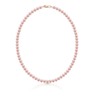 Бусы из красного золота с жемчугом