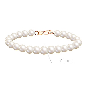Браслет из красного золота с жемчугом