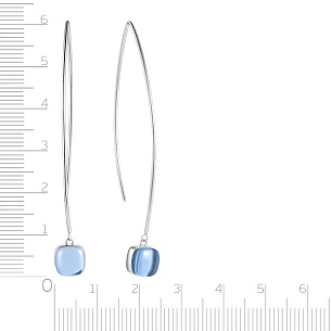 Продевки из белого золота с топазом