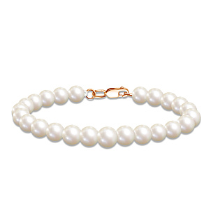 Браслет из красного золота с жемчугом