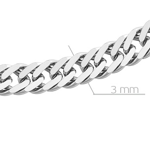 Цепь автомат из серебра, плетение двойное панцирное