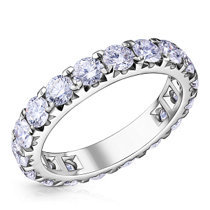 Кольцо из белого золота с бриллиантом