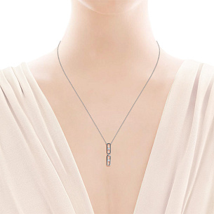 Подвеска из серебра с фианитом