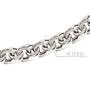 Браслет ручной работы из серебра, плетение шпрингелевое