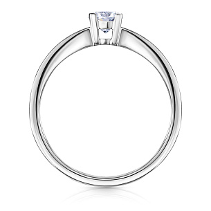 Кольцо из белого золота с бриллиантом