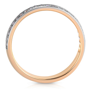 Кольцо обручальное из золота с бриллиантами