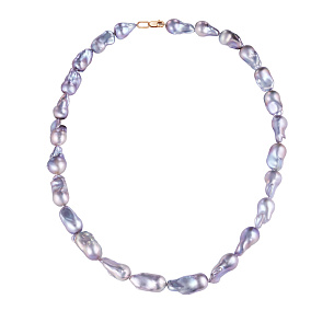 Бусы из красного золота с жемчугом