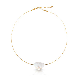 Колье из желтого золота с жемчугом
