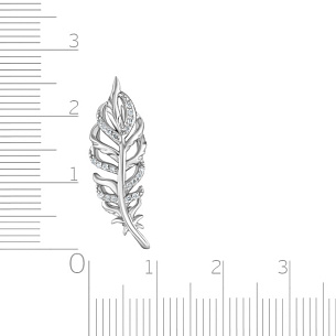 Брошь из белого золота с бриллиантами