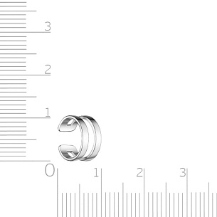 Серьга-кафф из серебра