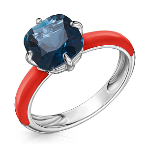 Кольцо из серебра с эмалью