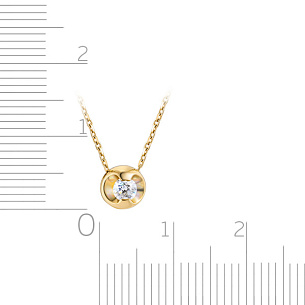 Колье из желтого золота с бриллиантом