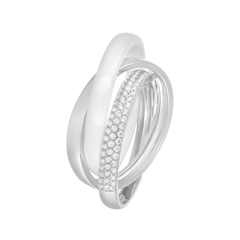 Кольцо из серебра кольцо тренд цепочки серебро безразмерное