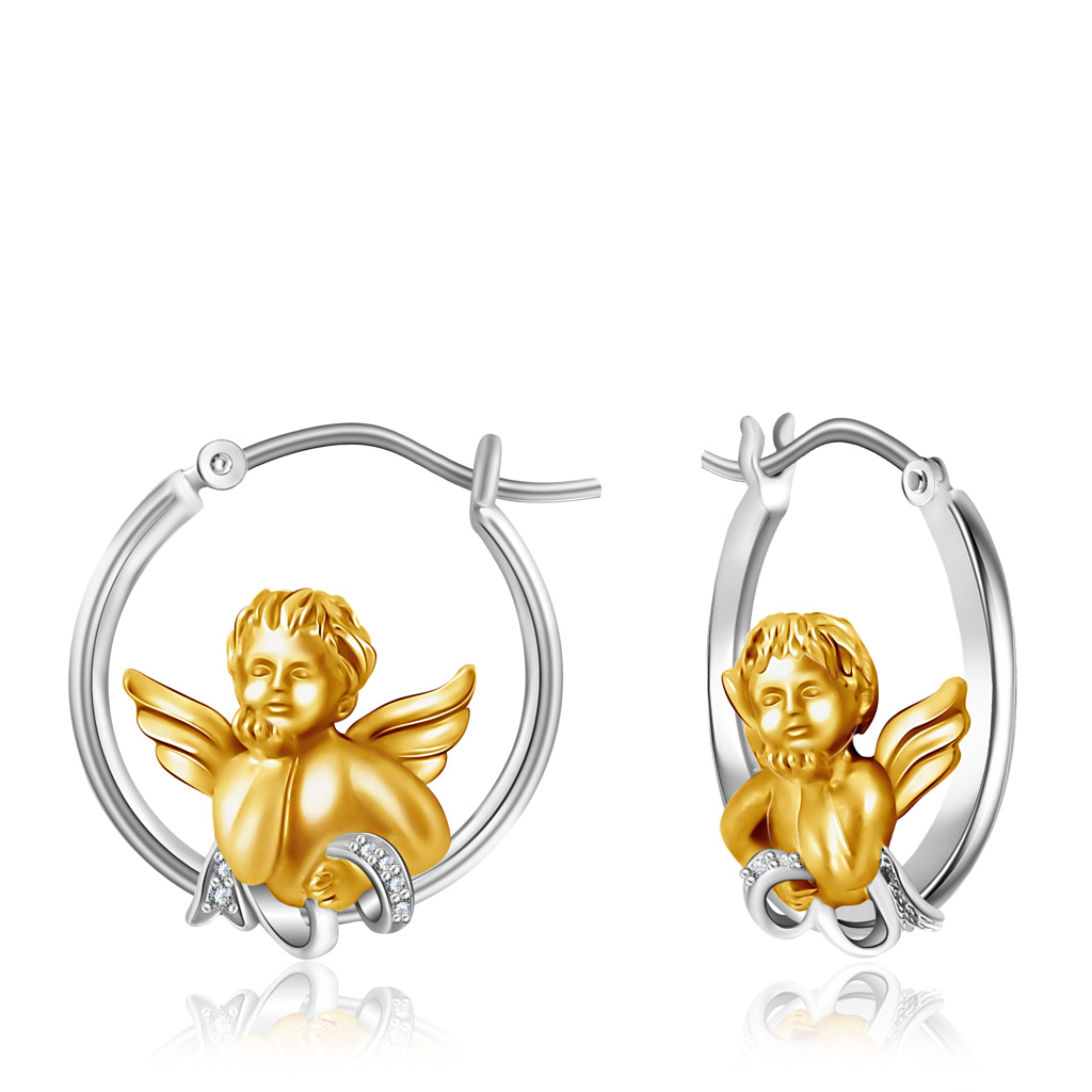 

Серьги-кольца из золота с бриллиантами D0000735306000