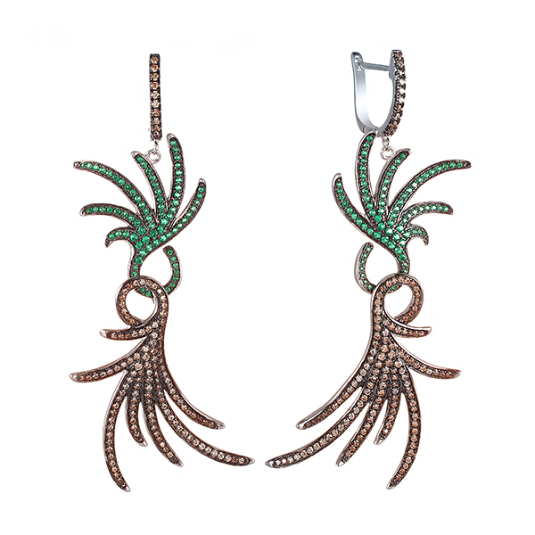 Серьги с английским замком из серебра серьги женские из серебра balex jewellery 2405937635 кварц фианит