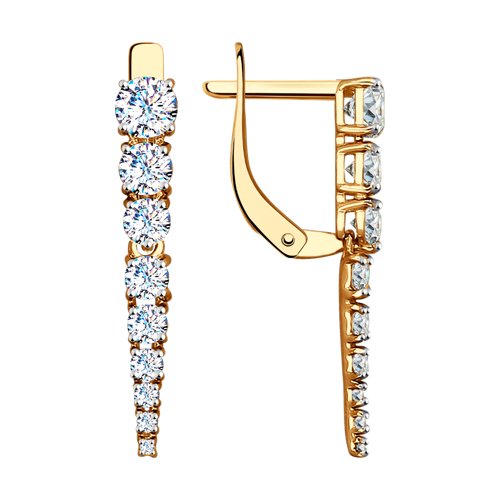 

Серьги с английским замком из золота 027539