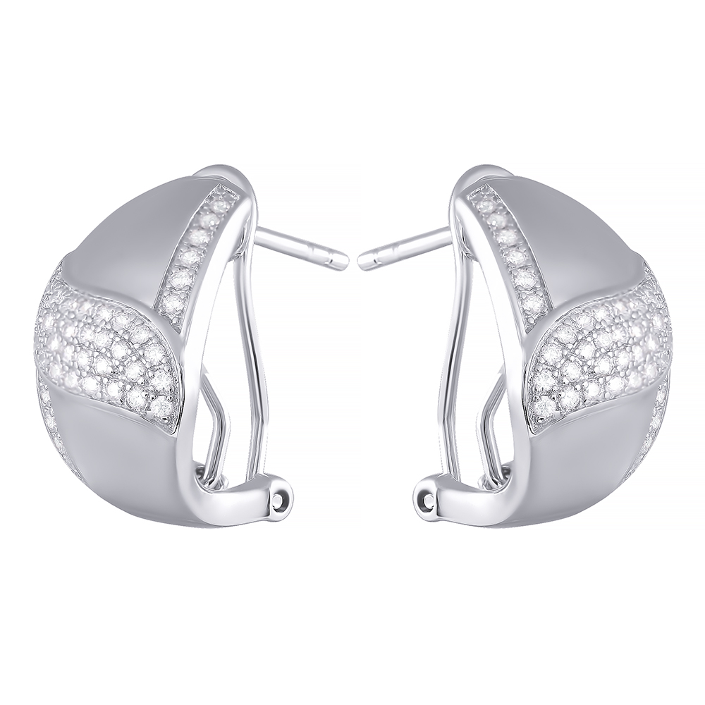 Серьги из серебра серьги женские из серебра balex jewellery 2405937635 кварц фианит