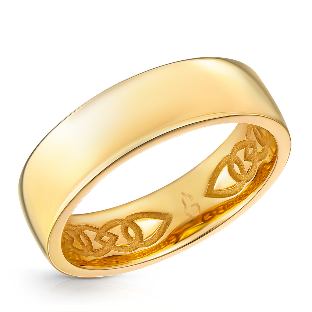 Кольцо обручальное из желтого золота 45510607175