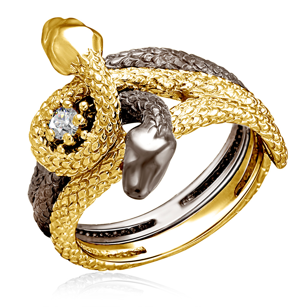 Золотое кольцо змейка Санлайт