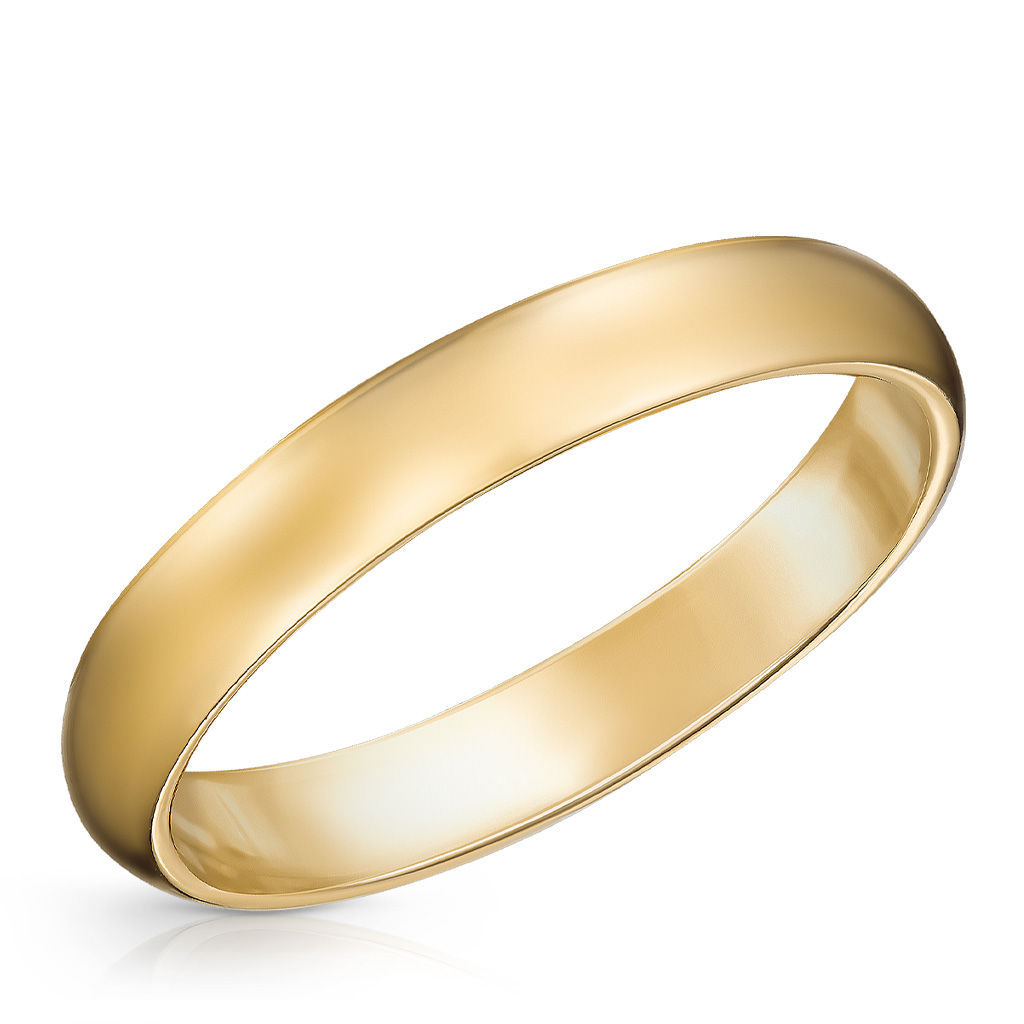 Кольцо обручальное гладкое из золота кольцо из красного золота с фианитом р 18 585gold 301011863