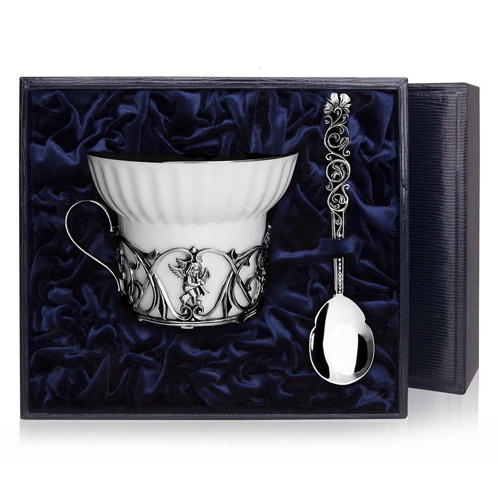 Серебряный чайный набор серебряный ключик сказка