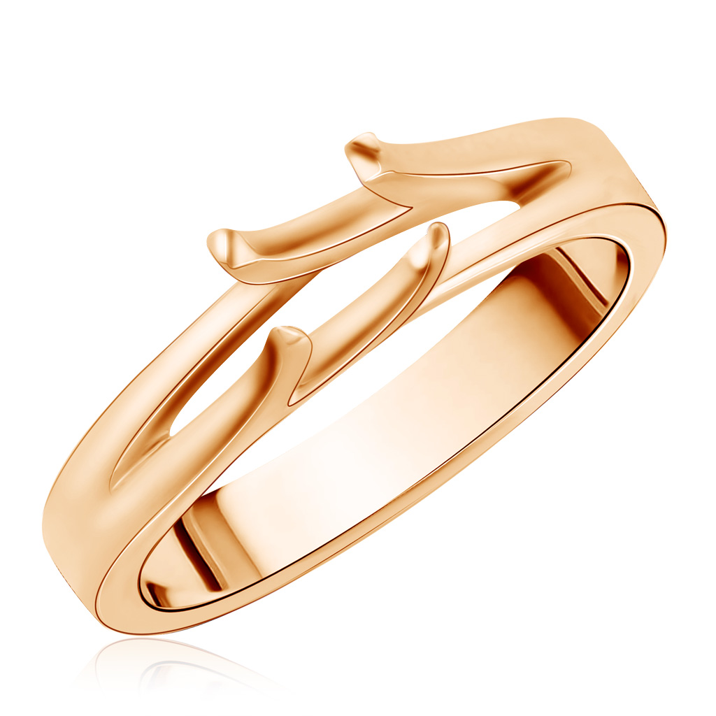 Оправа-кольцо из золота кольцо детское выбражулька сердечко кристалл красный в серебре безразмерное