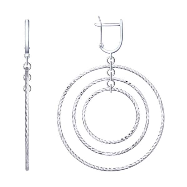 

Серьги с английским замком из серебра 94022771