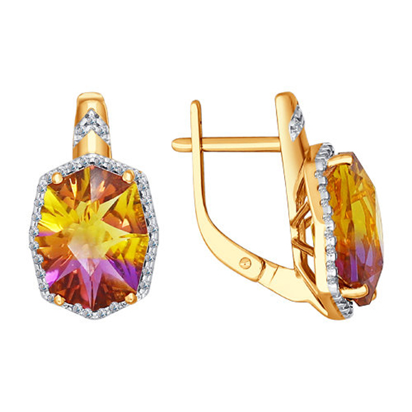 

Серьги с английским замком из золота 724072