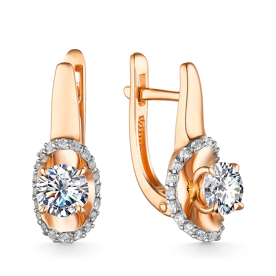 

Серьги с английским замком из золота 21803240
