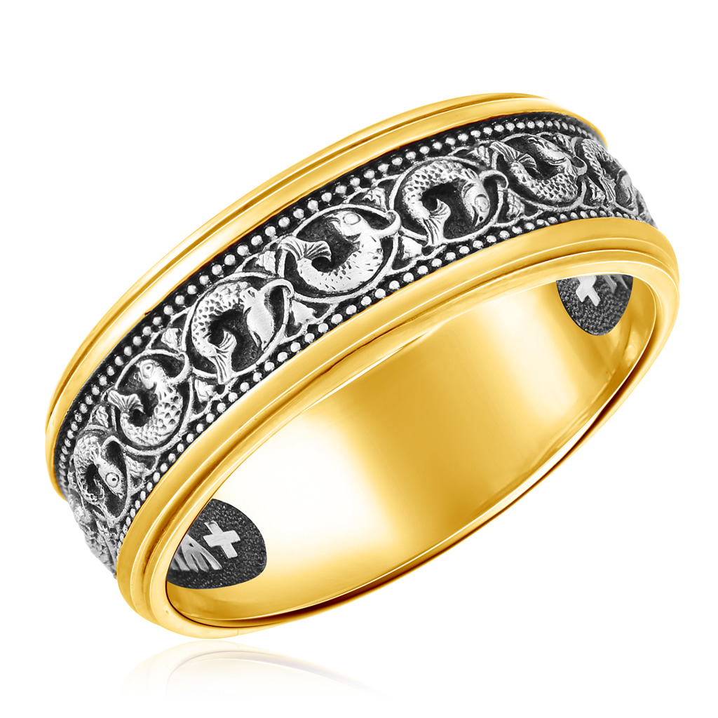 Серебряное кольцо «орнамент»