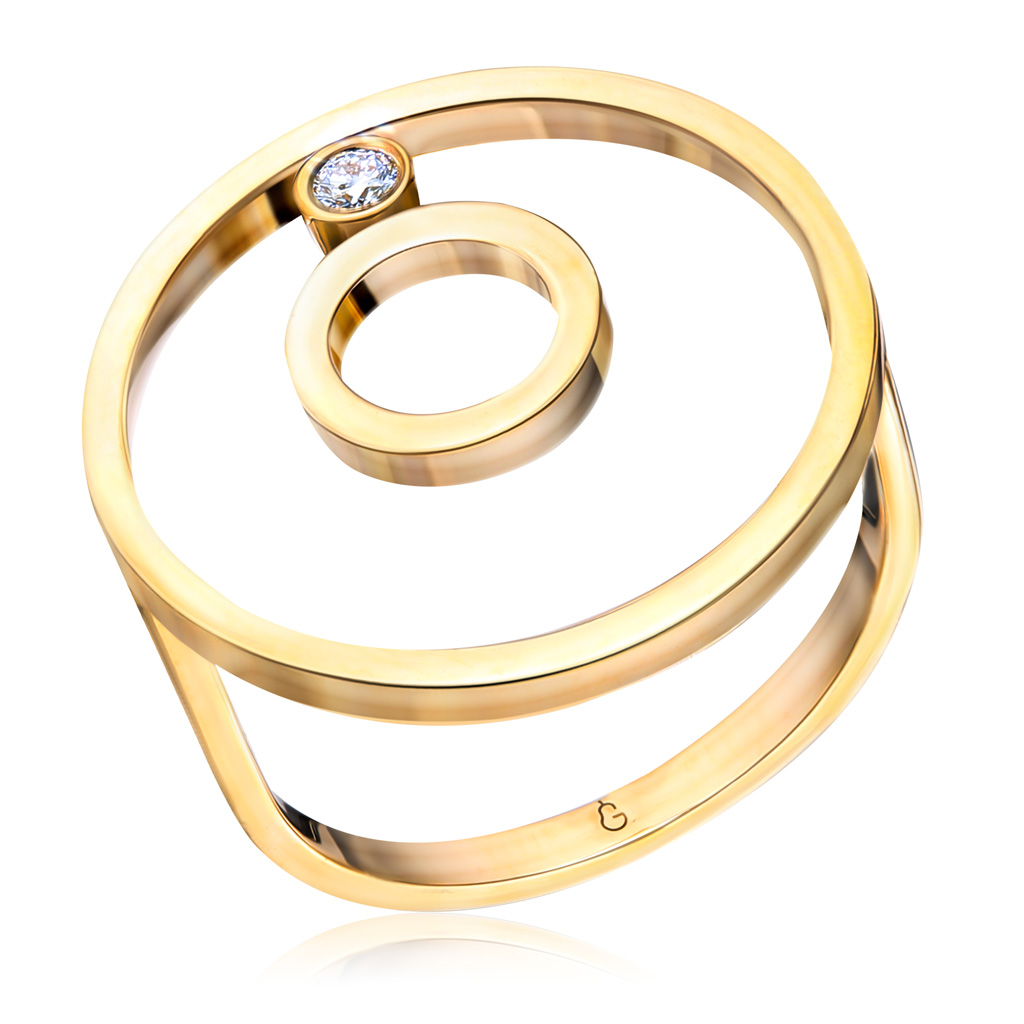 Кольцо из жёлтого золота с бриллиантом кольцо из золота с бриллиантом