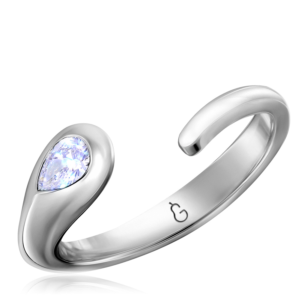 Кольцо из белого золота с бриллиантом кольцо из белого золота р 17 sokolov diamonds 3010589 3 бриллиант изумруд