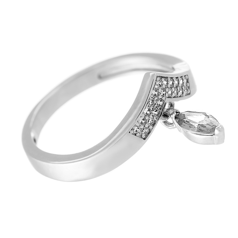 Кольцо из серебра кольцо из серебра р 18 кристалл мечты 10197467 топаз фианит