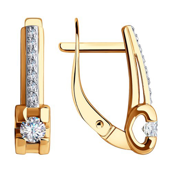 

Серьги с английским замком из золота 028855