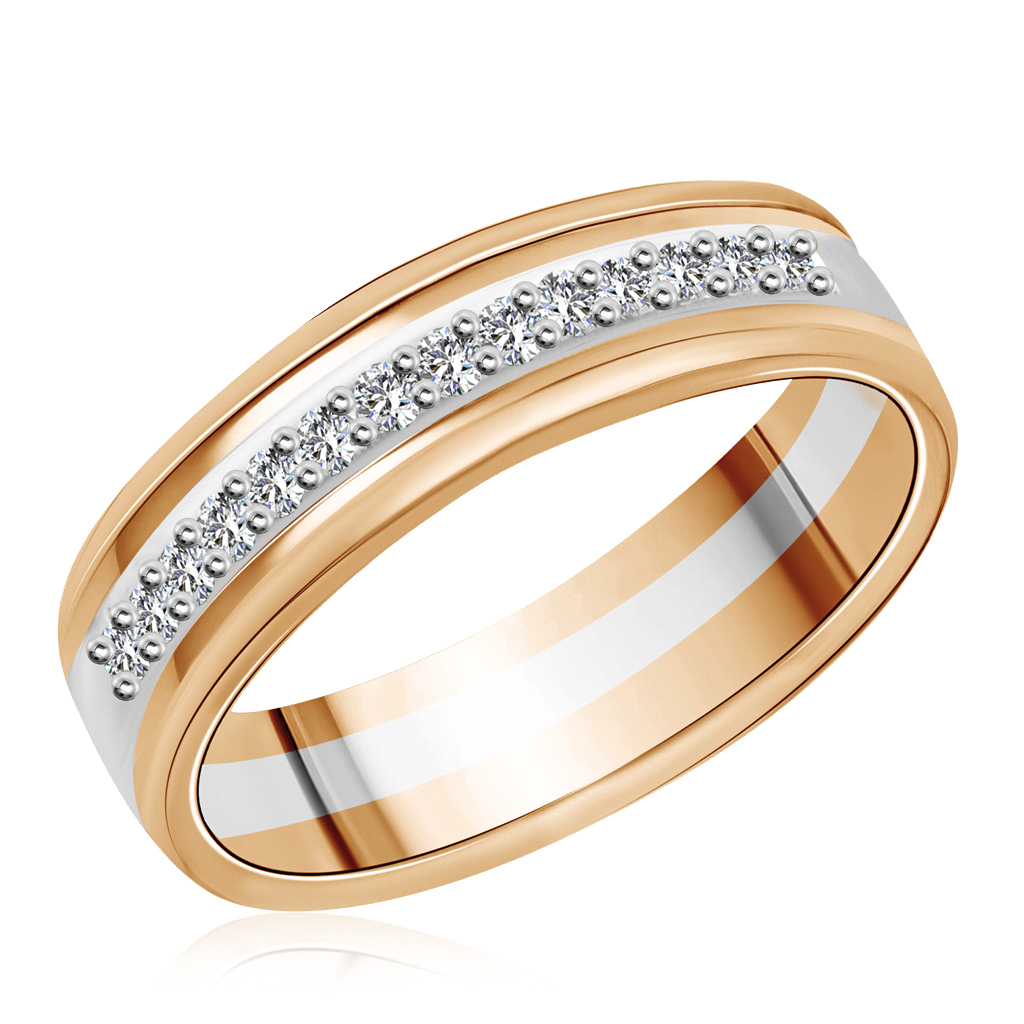 Кольцо обручальное из золота кольцо из красного золота р 17 5 sokolov diamonds 3010553 бриллиант изумруд