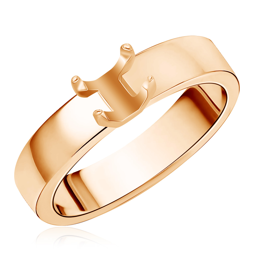 Оправа-кольцо из золота кольцо детское выбражулька сердечко кристалл красный в серебре безразмерное