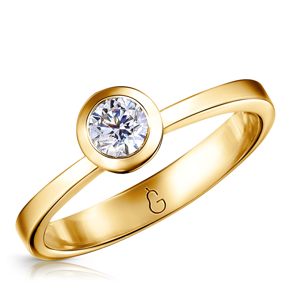 Кольцо помолвочное из жёлтого золота с бриллиантом кольцо из золота с бриллиантом