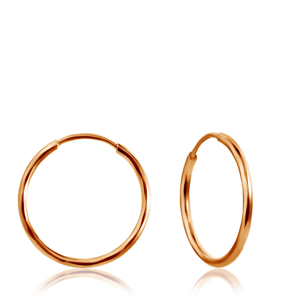 Сережки кольца из золота