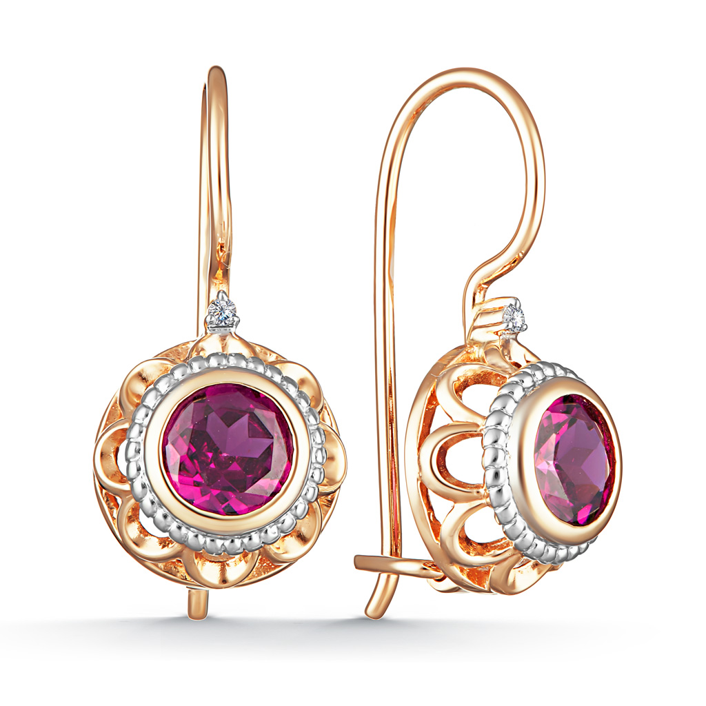 

Серьги с французским замком из золота 24158-119