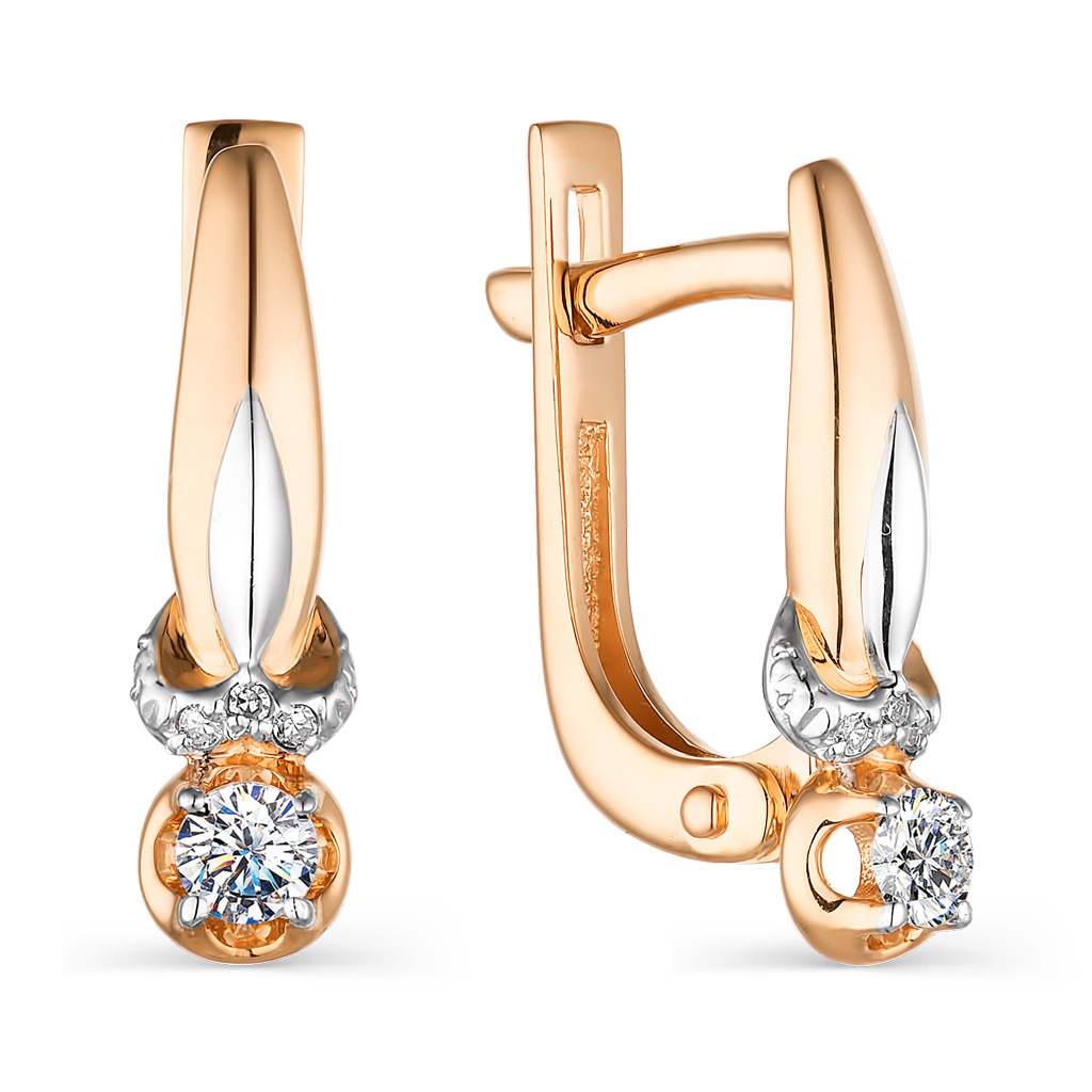 

Серьги с английским замком из золота 23553-100