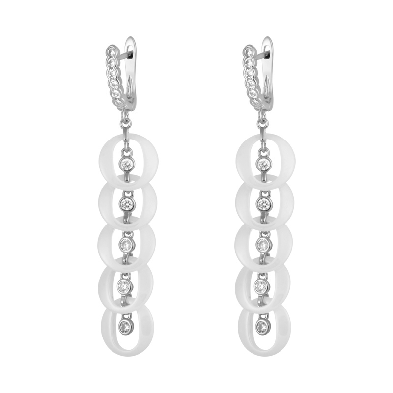

Серьги с английским замком из серебра TC-E00962-W-W-W-X-W