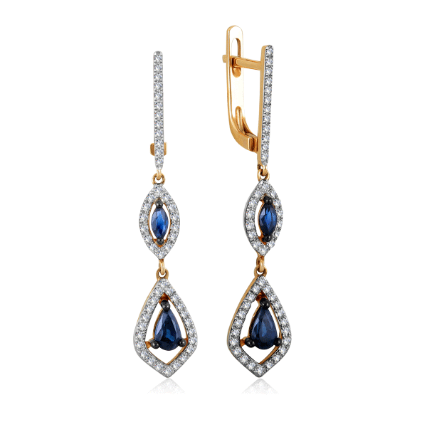 

Серьги из золота с сапфирами и бриллиантами E433-D-ERL98577SR17