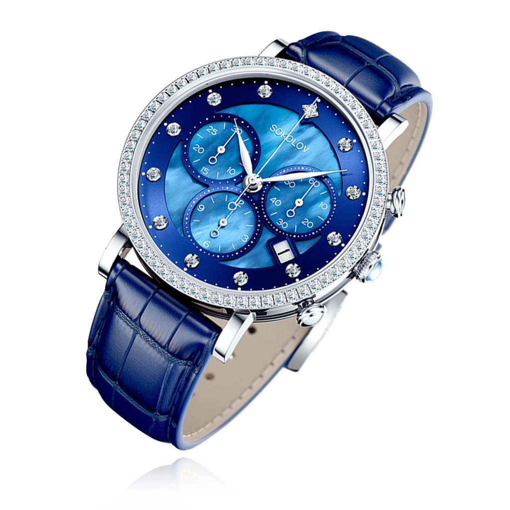Синие наручные часы