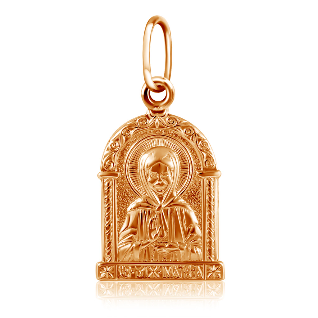 Подвеска иконка Святая Матрона золотая подвеска иконка святая матрона золотая
