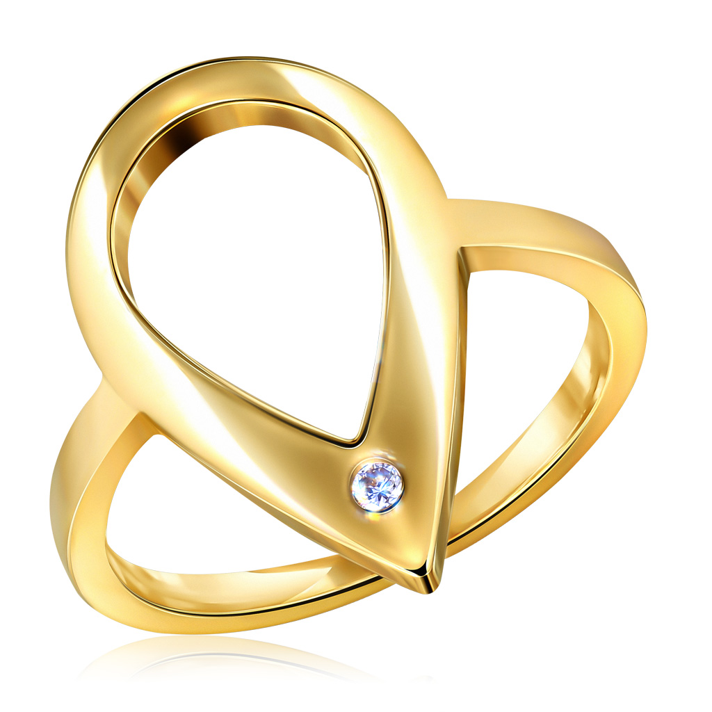 Кольцо из желтого золота с бриллиантом 45519218175