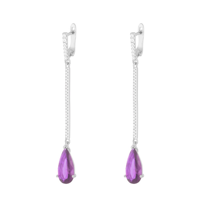 

Серьги с английским замком из серебра PD-E00342-X-W-DA-X-W