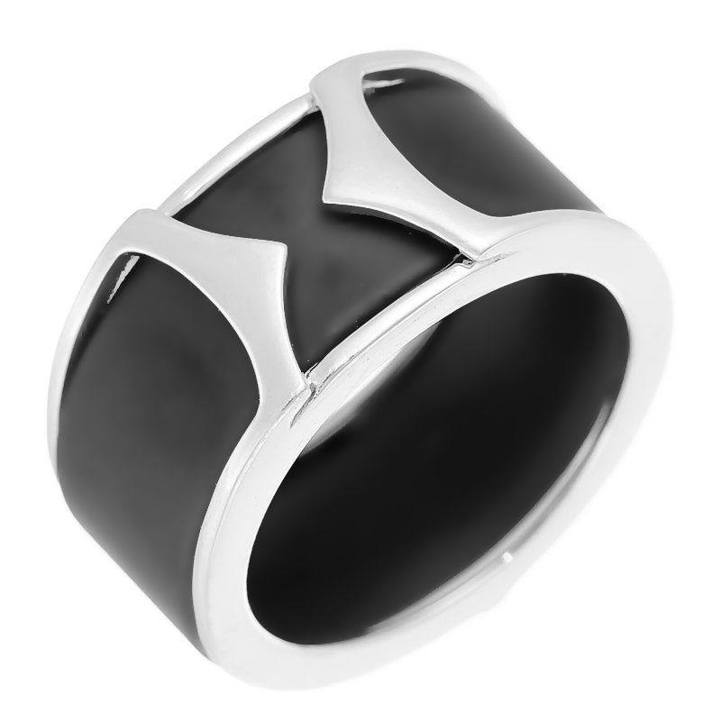 Кольцо из серебра кольцо перстень череп на костях чернёное серебро безразмерное