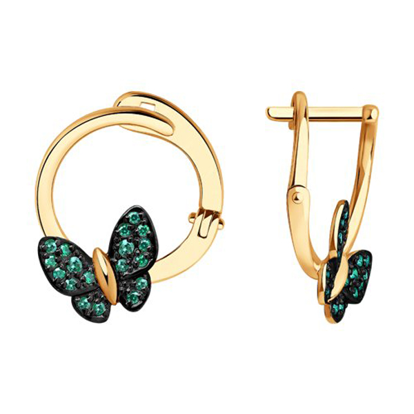 

Серьги с английским замком из золота 028683