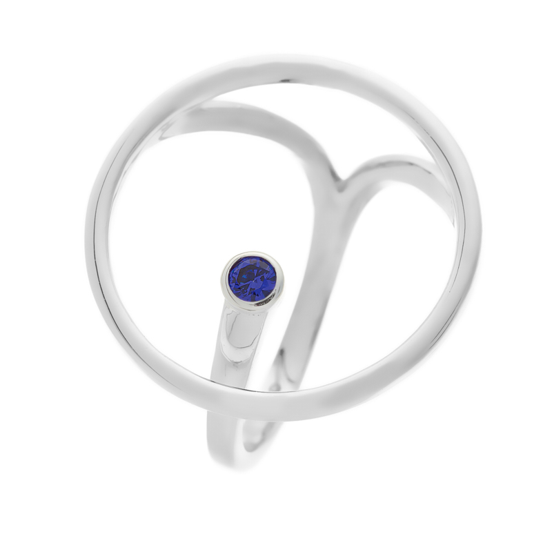 

Кольцо из серебра CZ-R01145-X-W-SAP-X-X